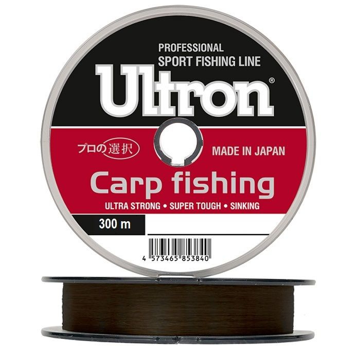 Леска ULTRON Carp Fishing 0,28 мм., 8,5 кг, 300 м, коричневая #1