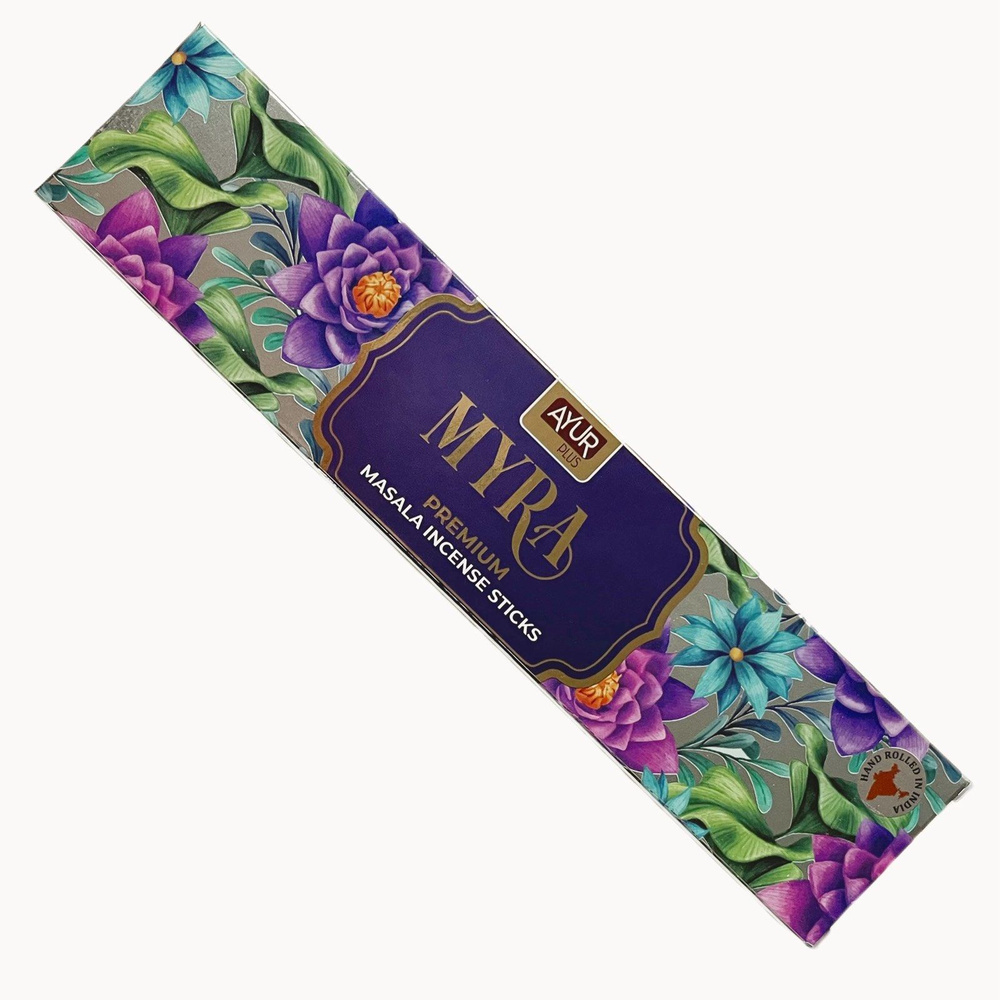 MYRA Premium Masala Incense Sticks, Ayur Plus (МИРА, ароматические масала палочки премиум-класса, Аюр #1