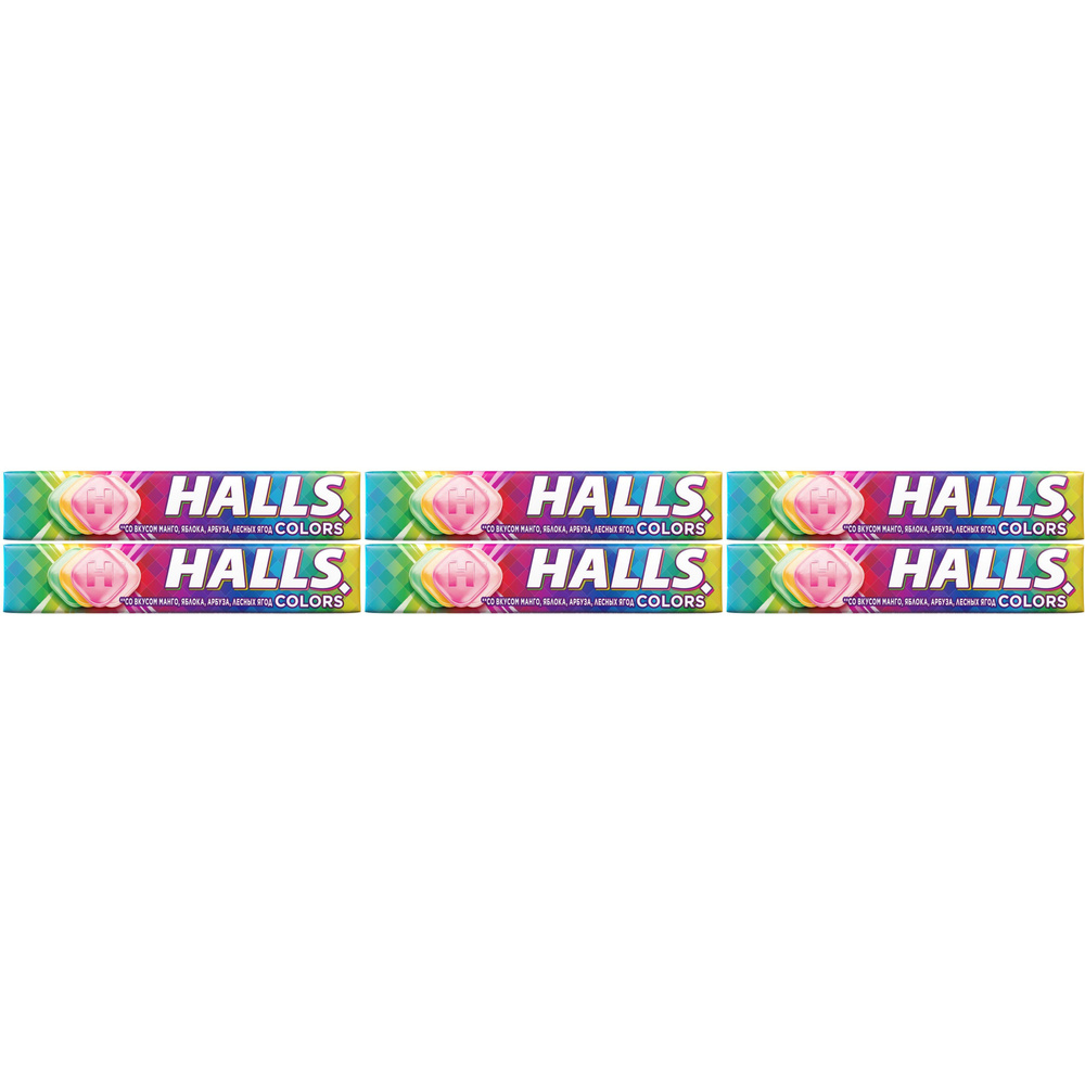 Леденцы Halls Colors 25 г, набор: 6 штук #1