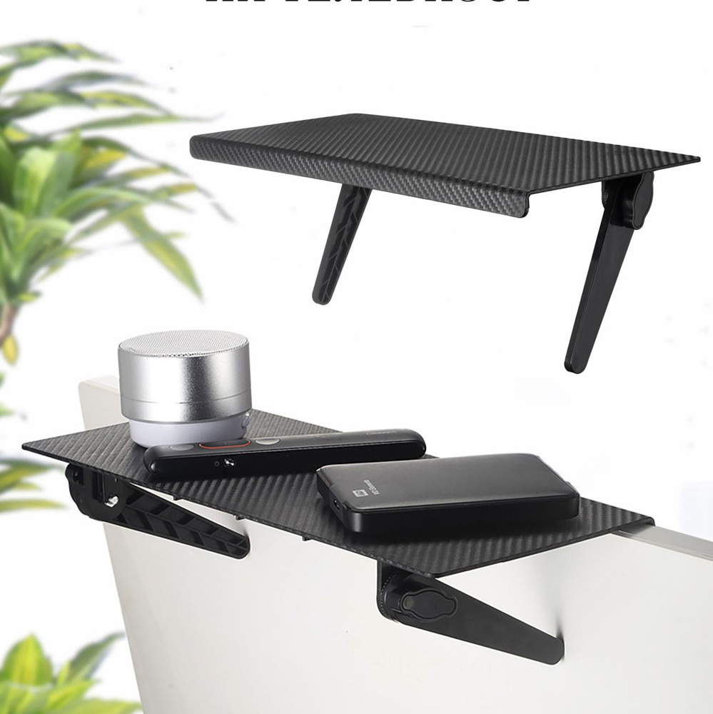 Полка кронштейн для приставки, ресивера, роутера. Черная, регулируемая ...