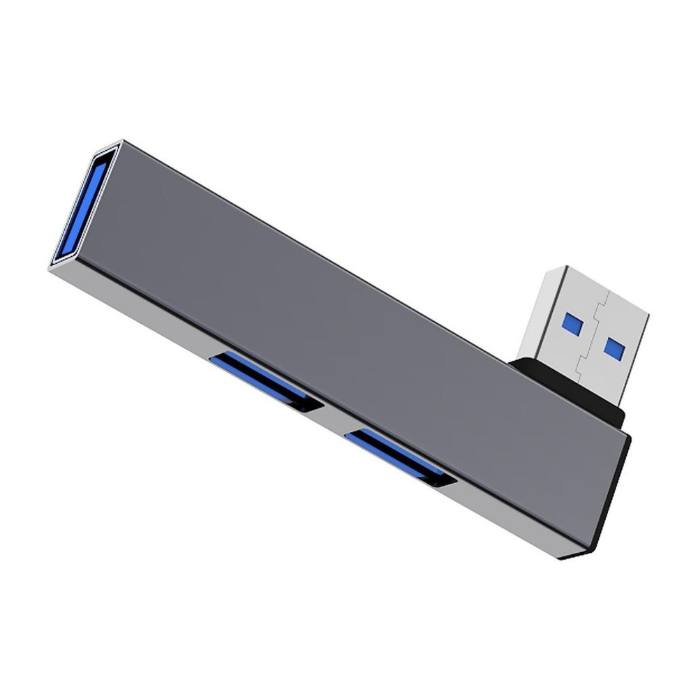 (1 шт.) 1xUSB3.0+2XUSB2.0 док-станция для расширения на локтях-серый-USB  #1