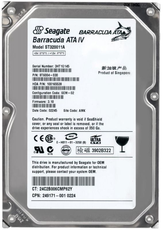 Seagate 20 ГБ Внутренний жесткий диск (9T6004)  #1