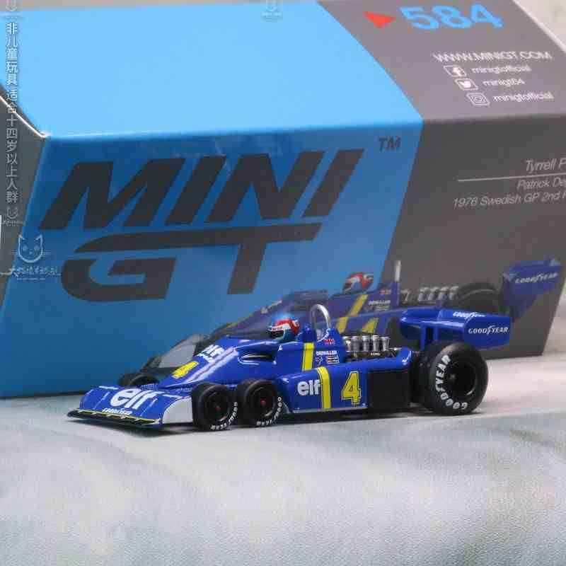 Машинка TSM MiniGT 1/64 #584 Tyrrell P34 #4 Patrick Depailler 1976 Swedish GP 2nd Place Die-cast Alloy #1