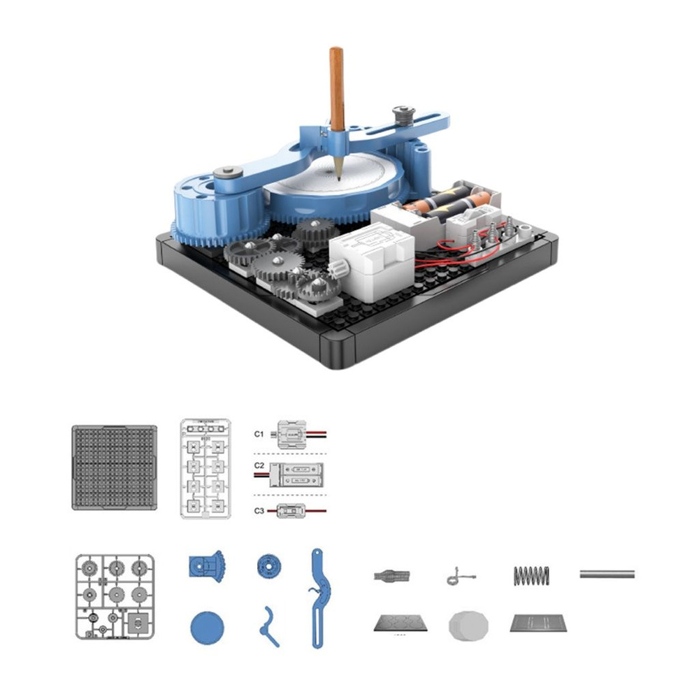 Детский научный экспериментальный набор электронных механизмов - рисовальная машина, 1 шт  #1