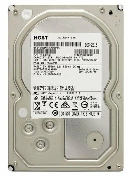 Western Digital 2 ТБ Внутренний жесткий диск (HUH721008AL5204 0F27358)  #1