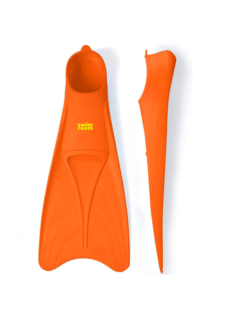 Ласты SwimRoom Длинные ласты для плавания SwimRoom Silicone Long Fins, размер 30-32, цвет оранжевый Для #1