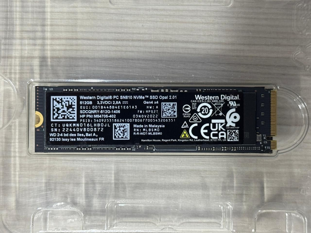 512 ГБ Внутренний SSD-диск Western Digital WD Black SN810 (SDCQNRY