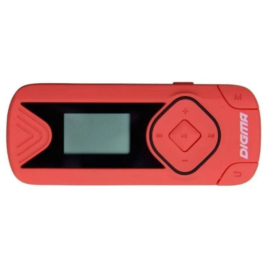 MP3 Плеер аудио Дигма R3 8Gb Red красный, FM радио, 8 Гб, microSD, 3.5мм, micro USB, наушники  #1