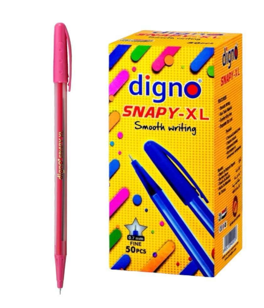 Набор шариковых ручек Digno Snapy Xl, 0.7 мм, цвет красный, 50 штук  #1