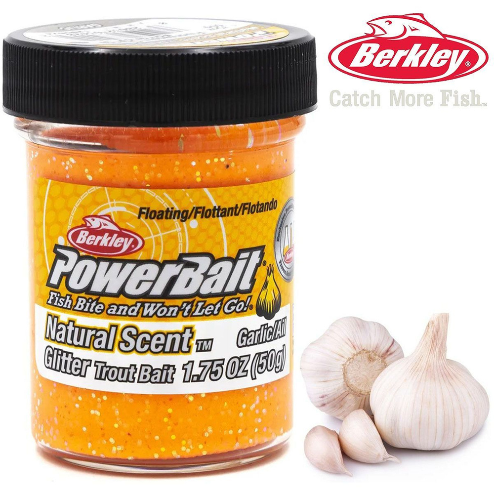 Паста Berkley PowerBait Natural Scent Trout Bait Garlic Fluorescent Orange #1