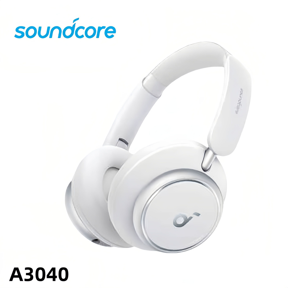 soundcore Наушники беспроводные Soundcore Space Q45, Bluetooth, USB Type-C, 3.5 мм, белый  #1