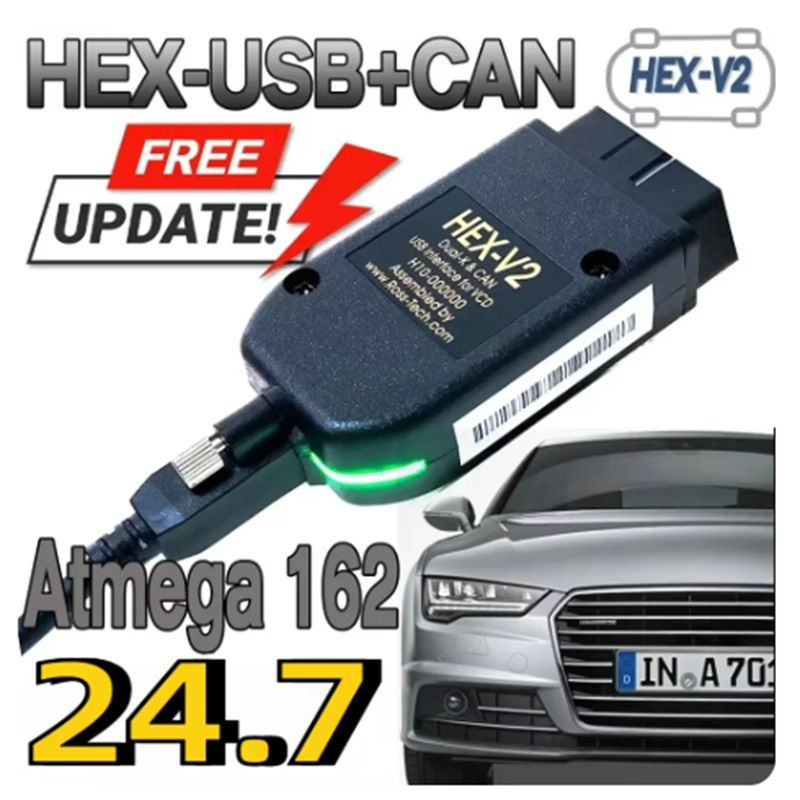 Интерфейс VCDS VAGCOM 2024, обновление VCDSCAN HEX V2, 24,7 для VW, для AUDI Skoda Seat, многоязычные #1