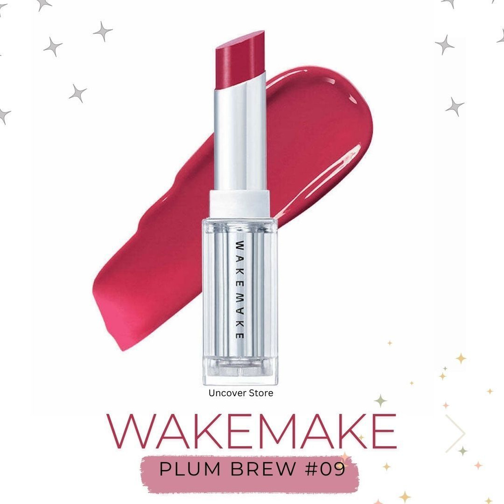 WAKEMAKE Dewy Gel Glaze Stick #09 Plum Brew глянцевая помада #1