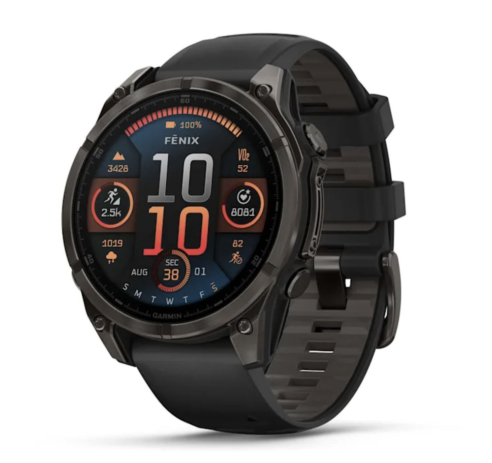 Умные часы Garmin Fenix 8 Amoled Sapphire 47 mm Carbon Gray DLC (010-02904-21) #1