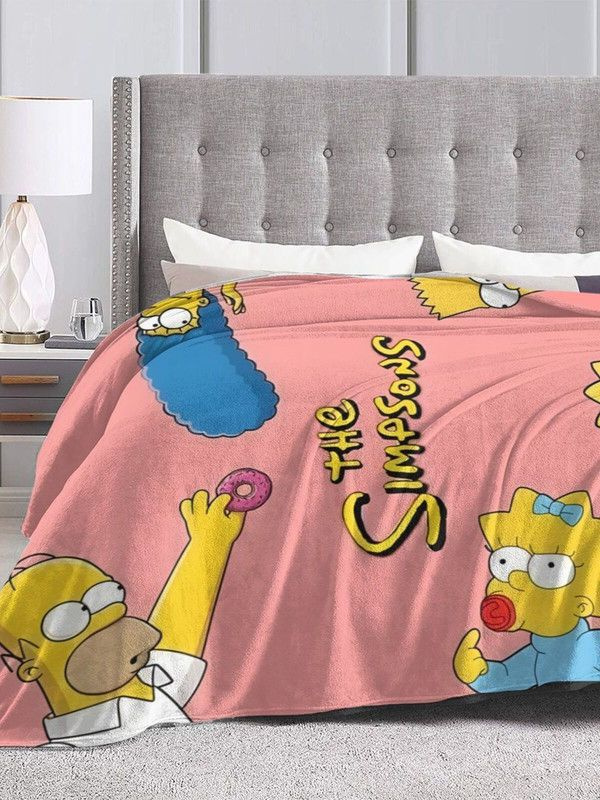 MXEB Плед Simpsons Пледы Симпсоны , Фланель, 200х150 см #1