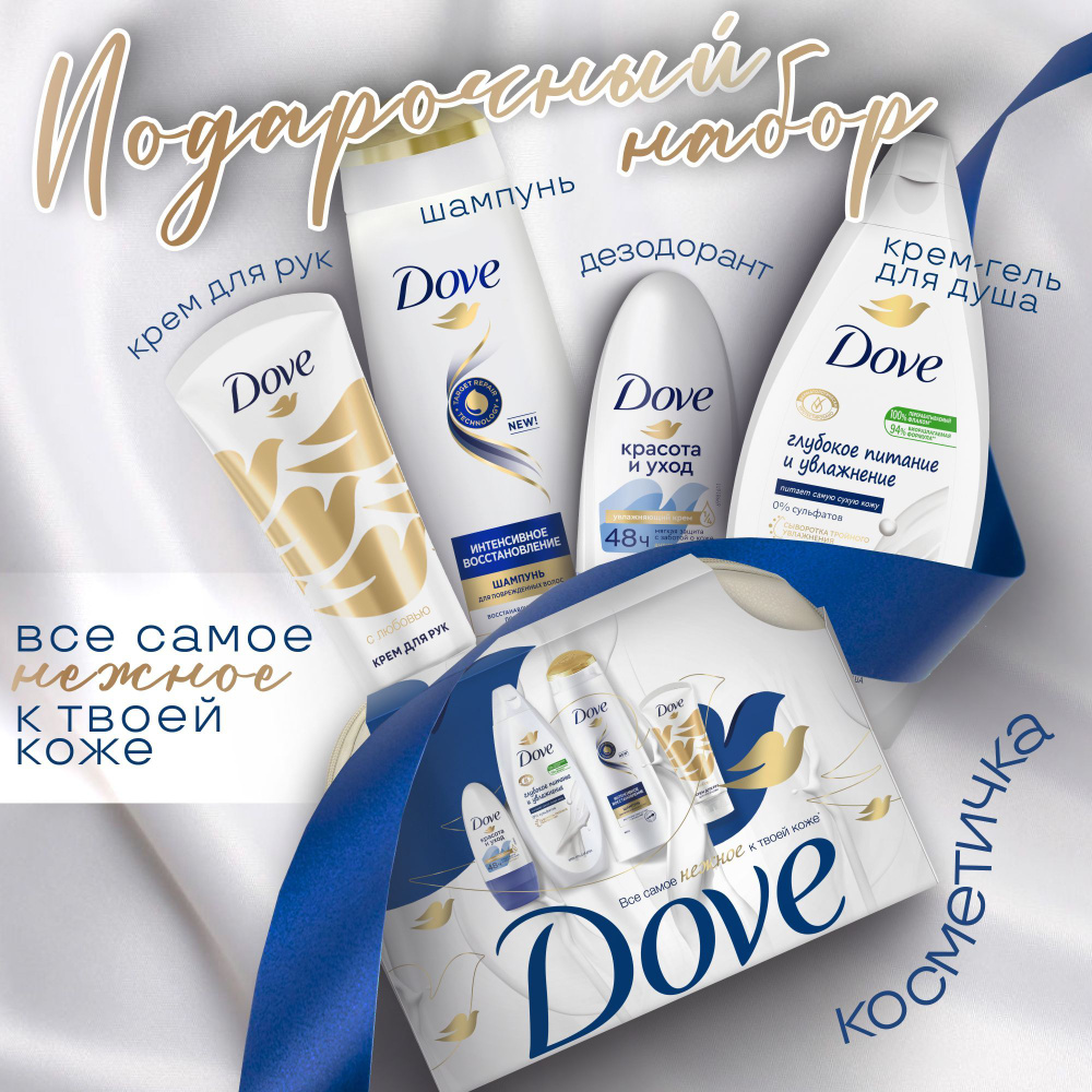 Подарочный набор для женщин Dove Нежнее к твоей коже Гель для душа ...