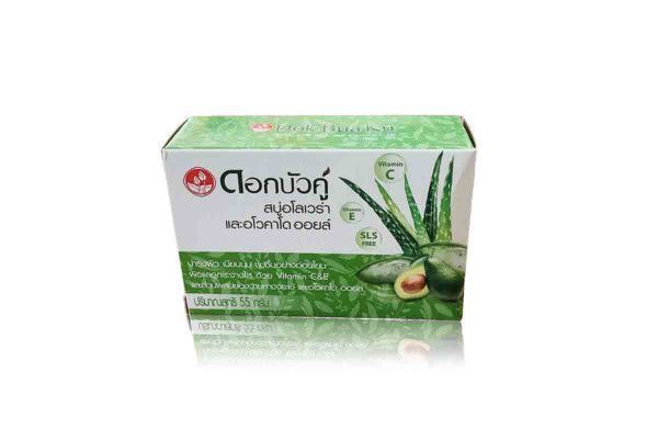 Herbal Soap For Healthy Skin ALOE VERA & AVOCADO OIL, Twin Lotus (Травяное мыло АЛОЕ ВЕРА И МАСЛО АВОКАДО, #1