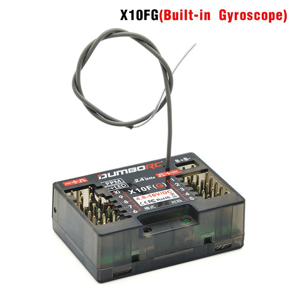 Ricevitore DumboRC X10F X10FG 10CH 2.4GHz Per Trasmettitore X10P-350 - Per Auto E Barca RC