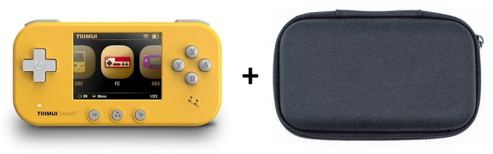 Портативная игровая приставка TRIMUI Smart 64gb, Yellow (+ защитный чехол в подарок) #1