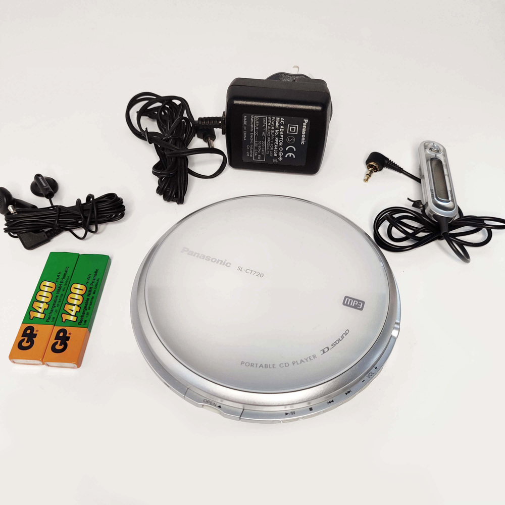 Портативный CD MP3 плеер Panasonic SL-CT720 silver Японский ретро СD-плеер #1