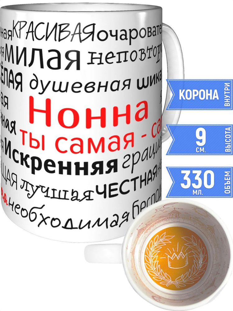 Кружка комплименты Нонна - с короной внутри #1