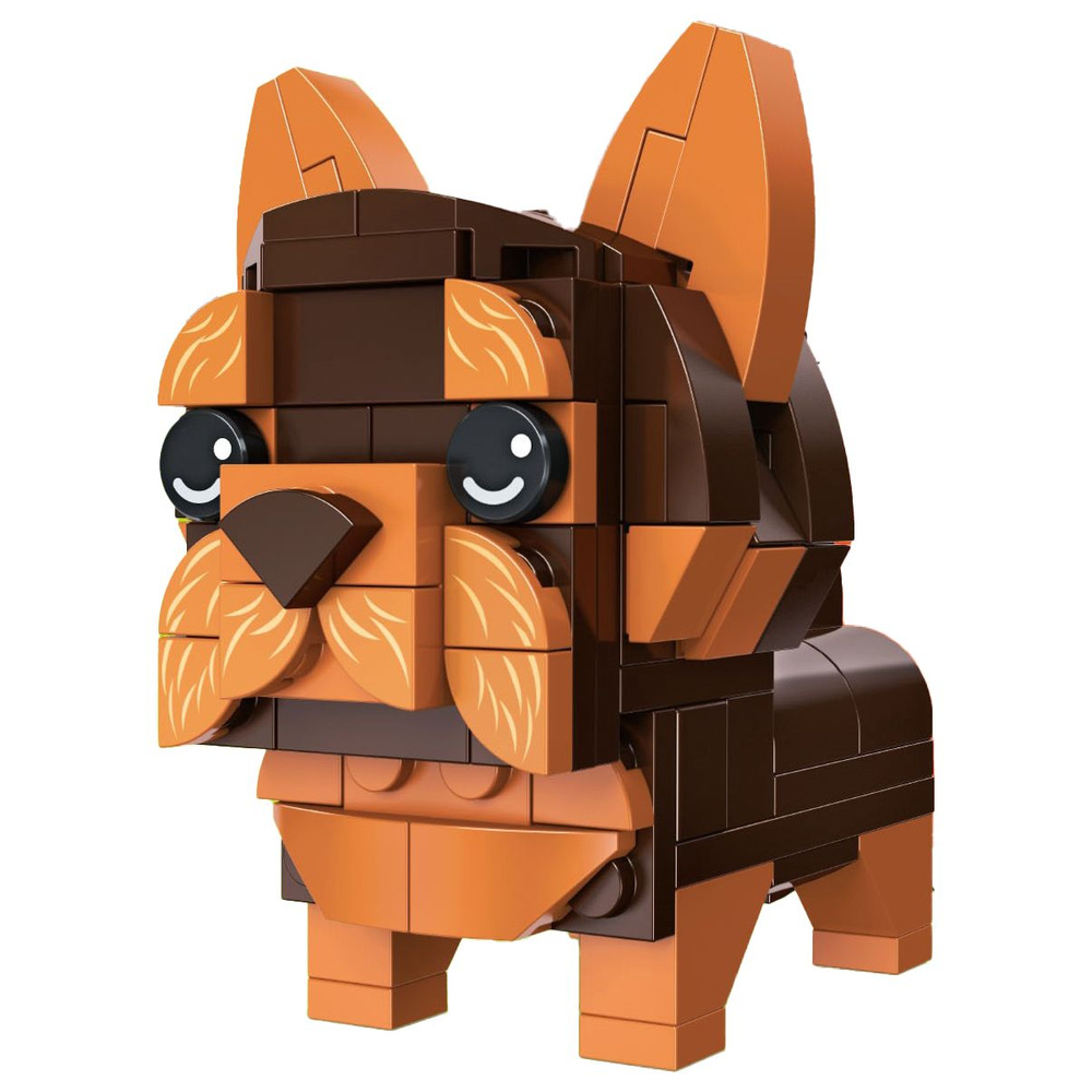 Пластиковый конструктор "Cute pets, Йорк" из мини-блоков, игровой набор для детского творчества, развивающая #1