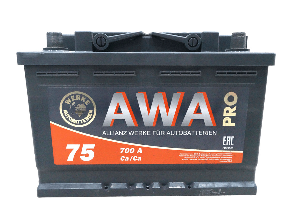 Аккумуляторная батарея AWA PRO 6СТ75 купить на OZON по низкой цене