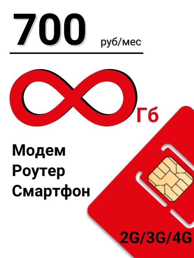 SIM карта безлимитный интернет для модема купить на OZON по низкой цене