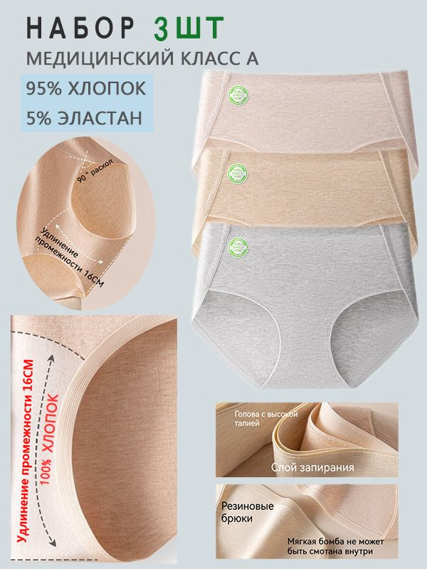 Трусы брифы, 3 шт #1