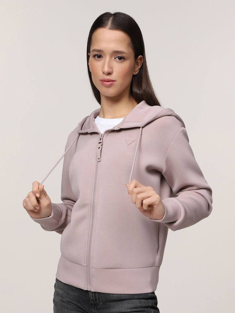 Толстовка GUESS Allie Scuba Hoodie Zip Sweatsh #1