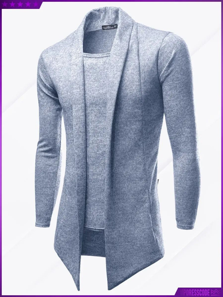 Кардиган VipDressCode мужской удлиненный летний мантия накидка синий 166241448 #1