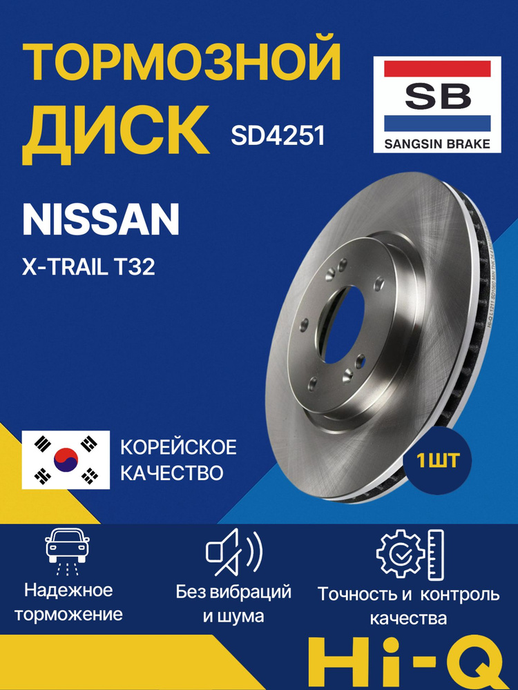 Диск тормозной (Спереди) Nissan Leaf 09-17 / Qashqai 13-22