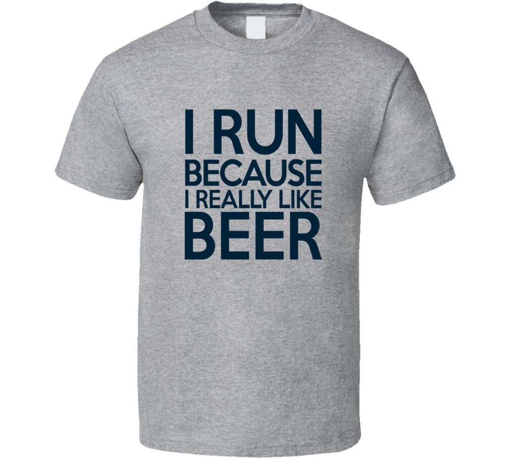 Футболка Футболка 25888298 I Run Because I Really Like Beer T Shirt 1 шт #1