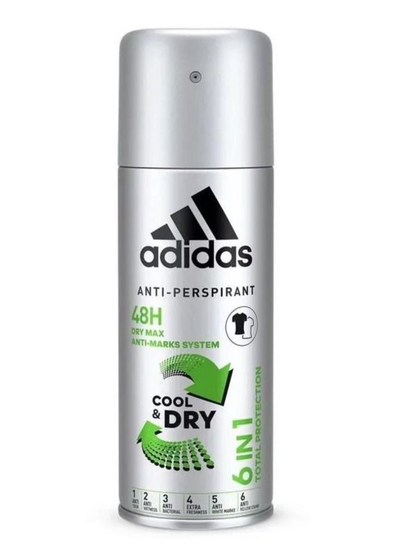 Дезодорант-антиперспирант Adidas Cool&Dry 6 в 1 мужской аэрозоль, 150 мл  #1