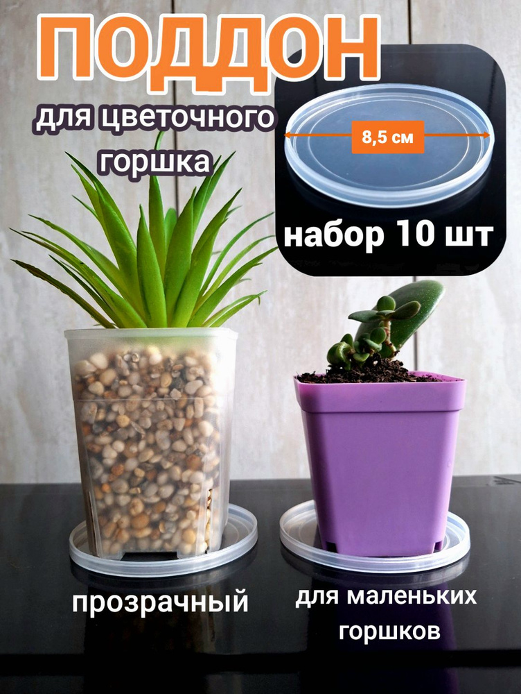 Горшок для цветов 0.05 л,, 10 шт, цвет прозрачный #1