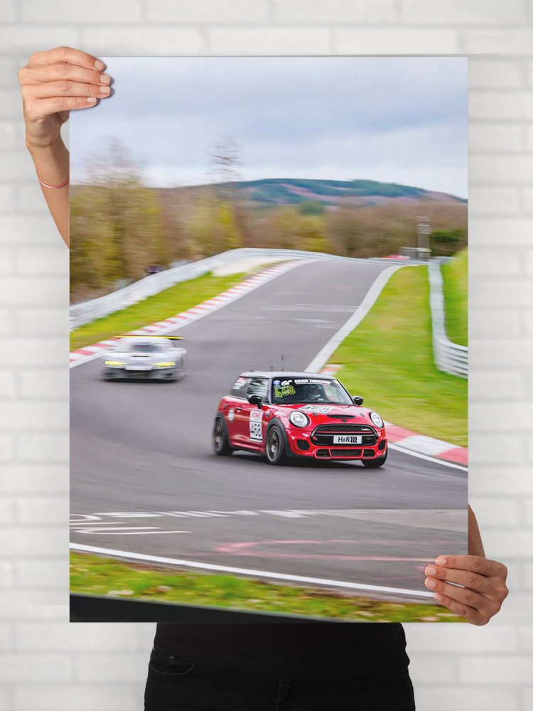 Плакат на стену для интерьера Легенды Авто (Мини All4 Racing - Mini All4 Racing 2) - Постер по машине #1