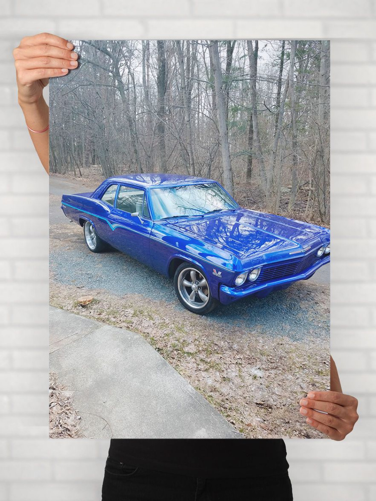 Плакат на стену для интерьера Легенды Авто (Шевроле Бискейн - Chevrolet Biscayne) - Постер по машине #1