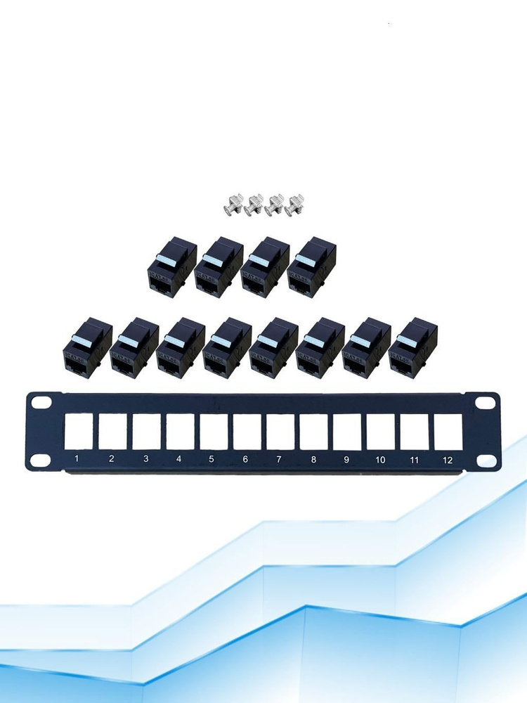 Патч-панель 12 портов CAT5e #1
