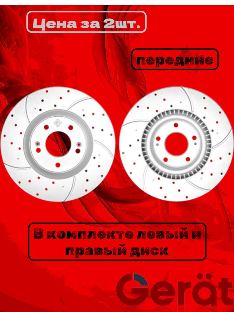 Комплект тормозных дисков (передние 2 шт) Platinum