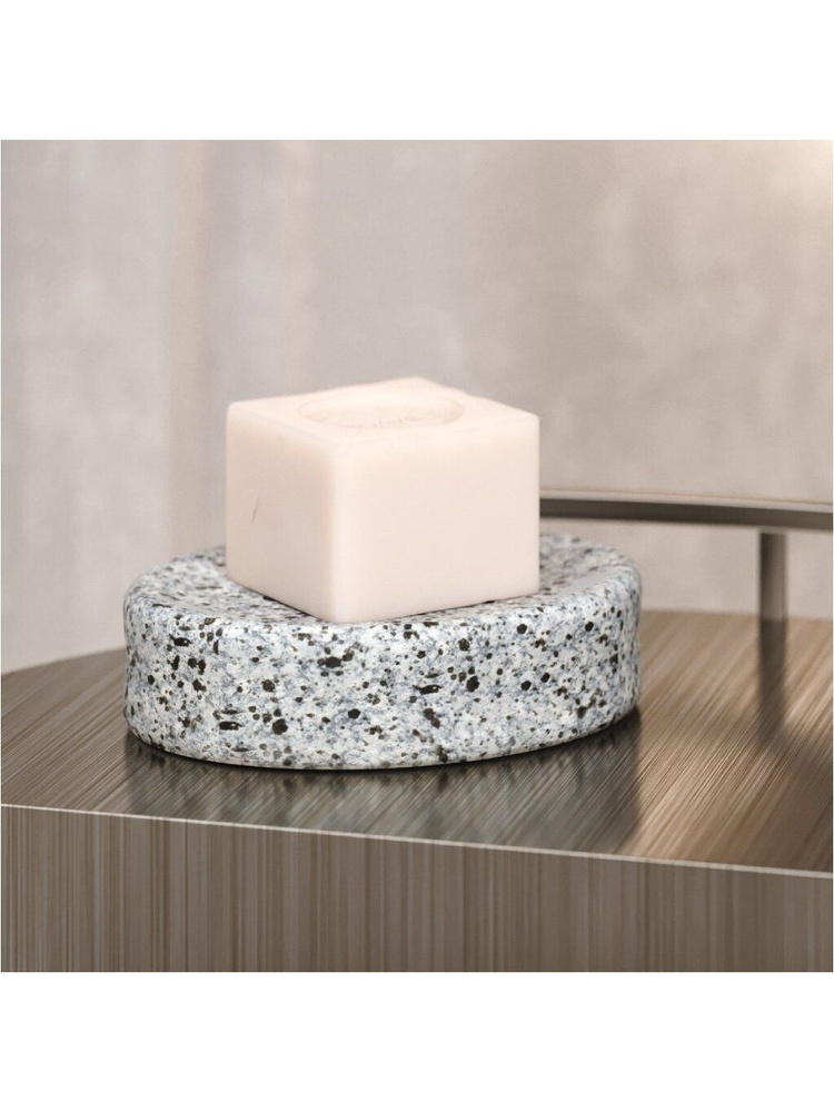 Мыльница Zenfort Granite настольная керамическая серый гранит 3x11.3x8.5 см, арт. 106670 #1