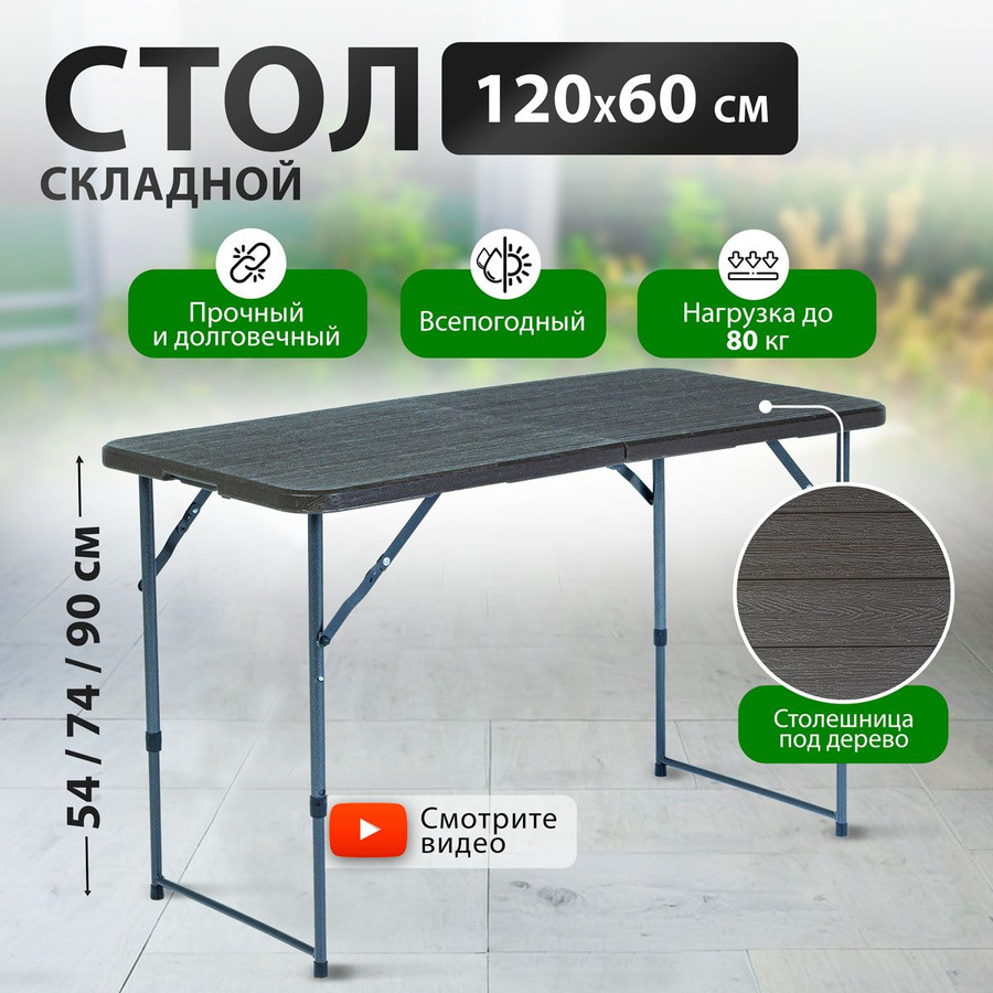 Стол садовый складной green glade f122