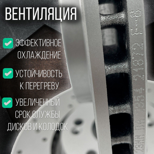 Диски тормозные передние перфорированные вентилируемые