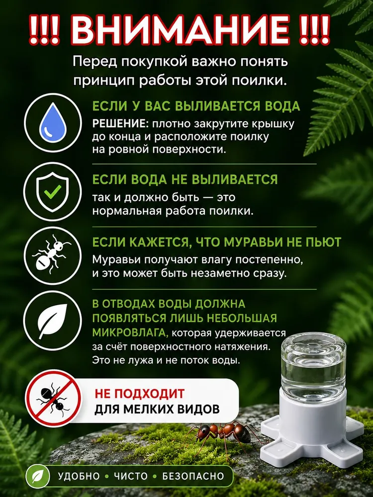 Поилка для муравьев муравьиной фермы, вариант, фото 2