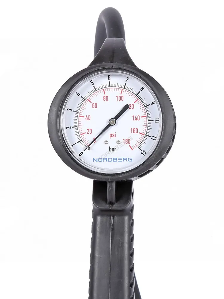 Пистолет для подкачки колёс NORDBERG Ti8L, давление (max) - 12 Бар, шланг - 80 см, манометр - 80 мм, диапазон измерения - 1-12 Бар, вариант, фото 5