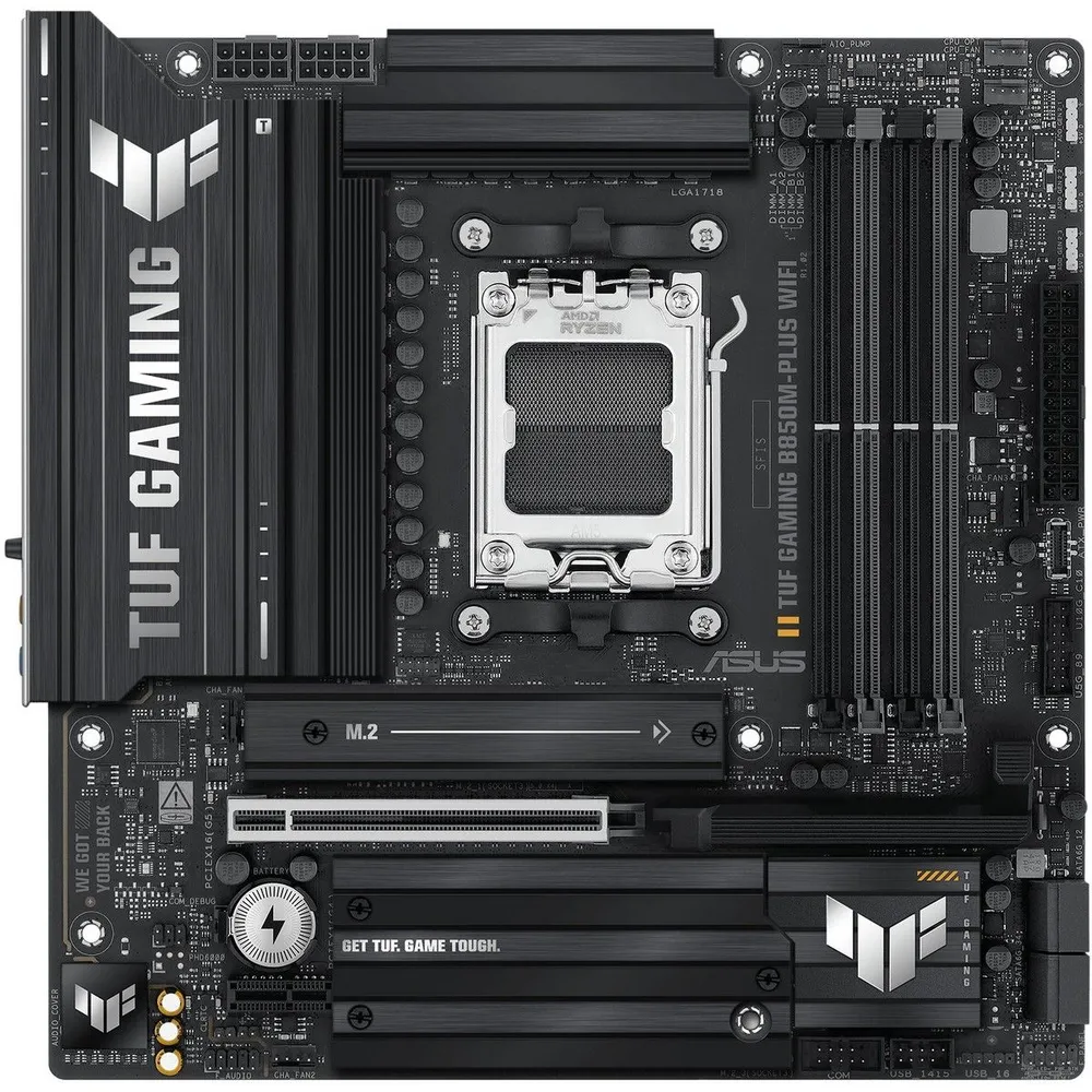 Материнская плата ASUS TUF GAMING B850M-PLUS WIFI, AM5, AMD B850, Micro-ATX, RTL (90MB1IY0-M0EAY0)