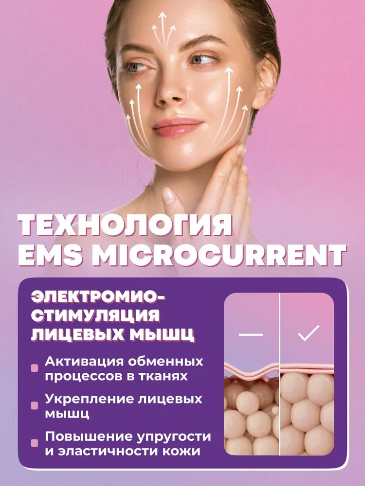 Экран Yamaguchi RF Lifting: индикация режима, уровня интенсивности и заряда