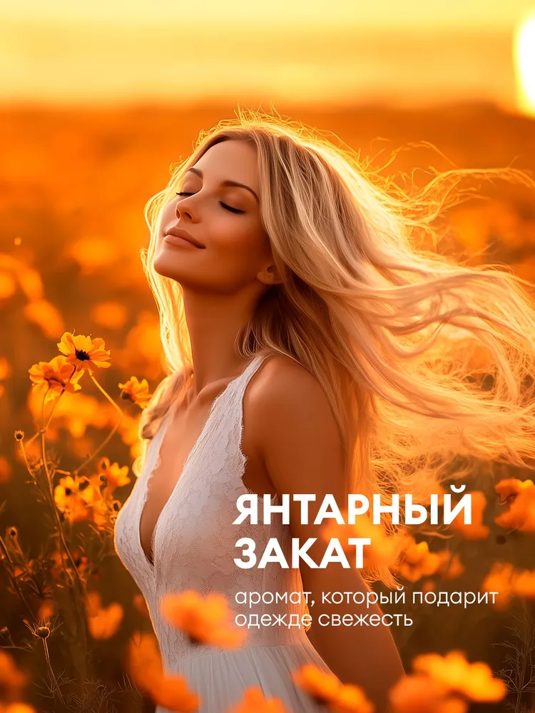 Кондиционер -ополаскиватель для белья GRASS Laun Янтарный Закат 5л, 167 стирок, концентрированный, гипоаллергенный концентрат для всех типов тканей, 5 л, фото 2