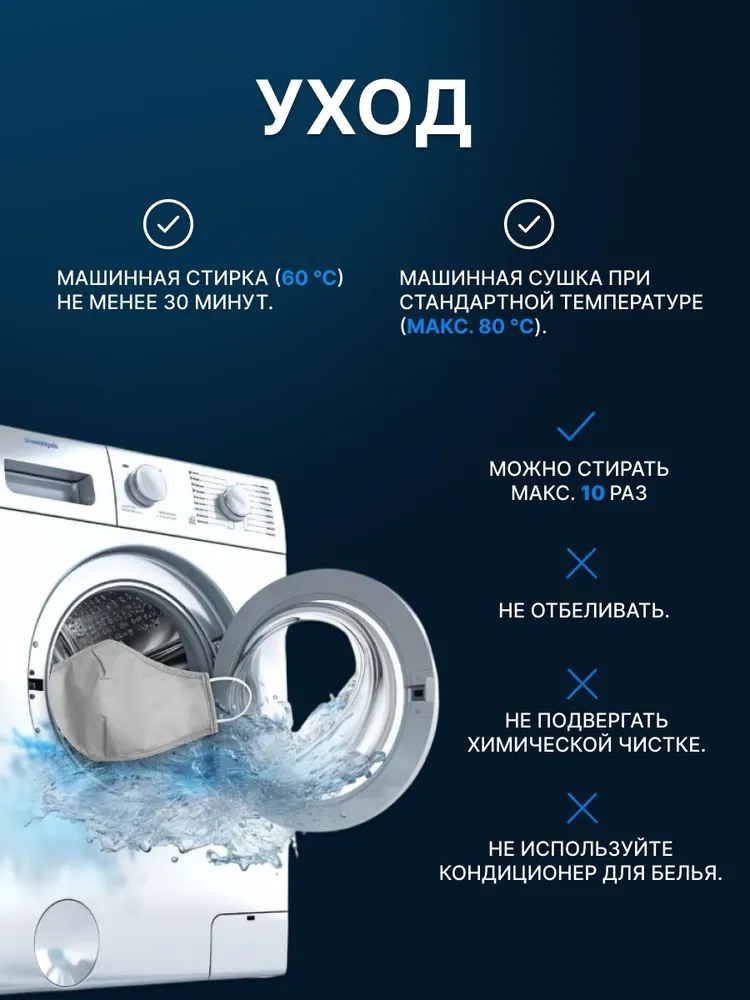 Маска-повязка на лицо МАСКА IKEA 4 шт., 4 шт, фото 4