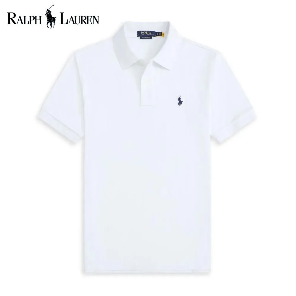 Поло Polo Ralph Lauren Классическая рубашка поло для мужчин и женщин, дышащий хлопок, с лацканами, вышитым логотипом 1 шт
