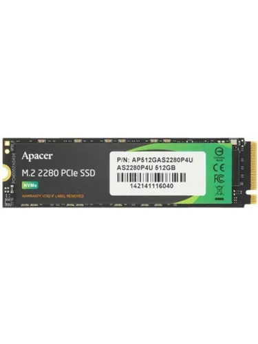 Apacer 512 ГБ Внутренний SSD-диск Apacer AP512GAS2280P4U-1 Накопитель SSD AS2280P4U, 512Gb, PCIe 3.0